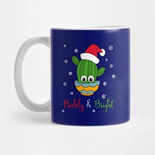 Prickly And Bright - Cactus With A Santa Hat In A Bowl Mug